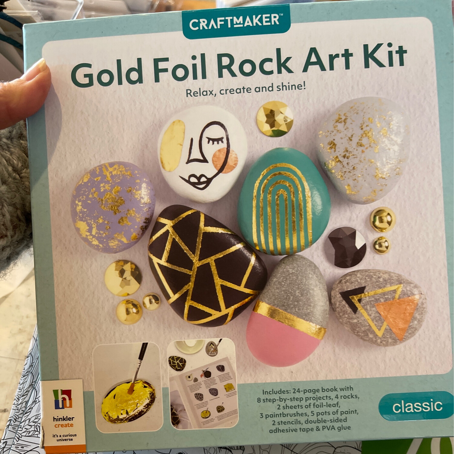 Craftmaker Gold Foil Rock Art