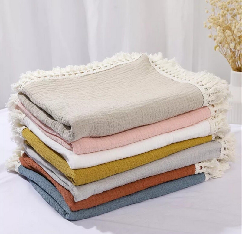 Cotton Muslin Blankets &amp; Wraps