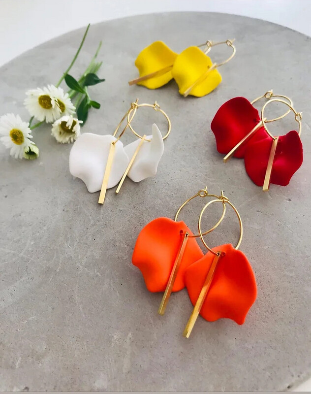 Twigg Resin Petal Earrings