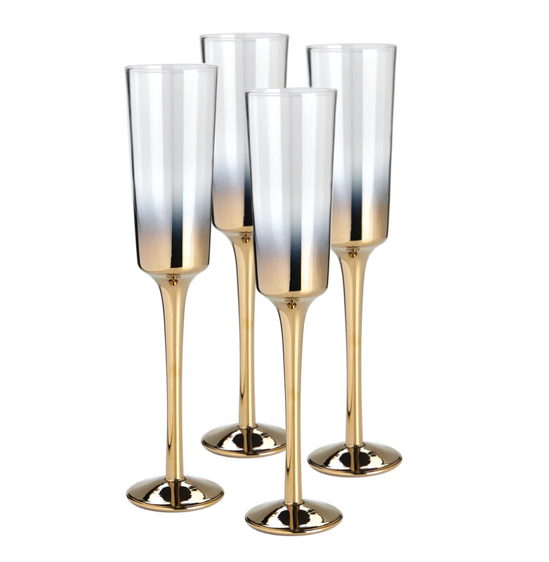 Champagne Flute Glasses, Nel Lusso