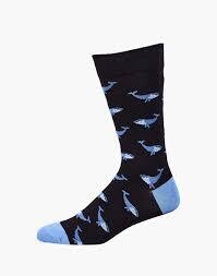 Bamboozld Socks Men’s range, Design: 7. Whale black