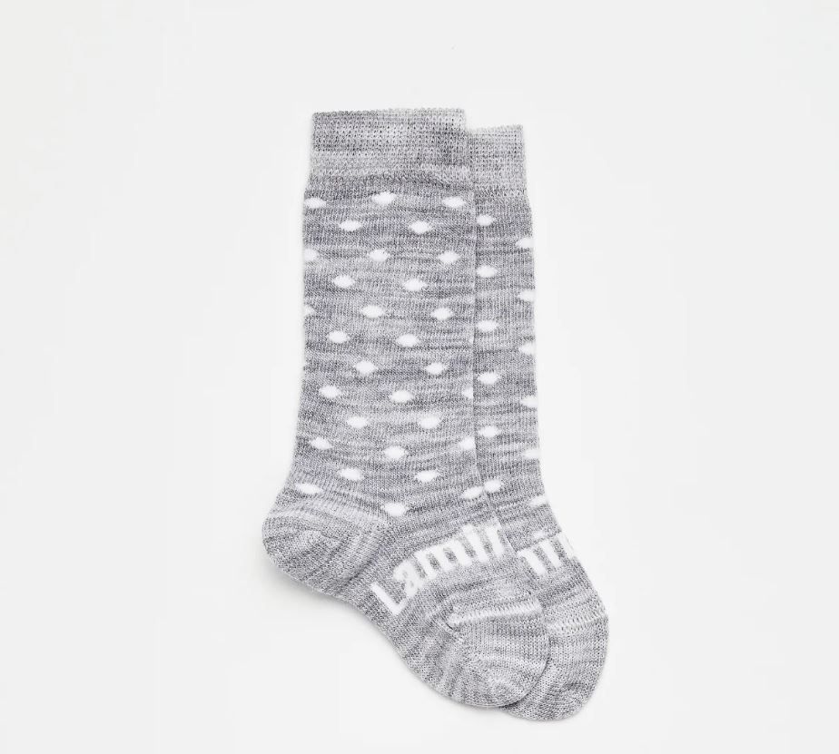 Lamington Merino Baby Socks, Design: 1. Kneehigh socks Snowflake, Size: 0-3 months
