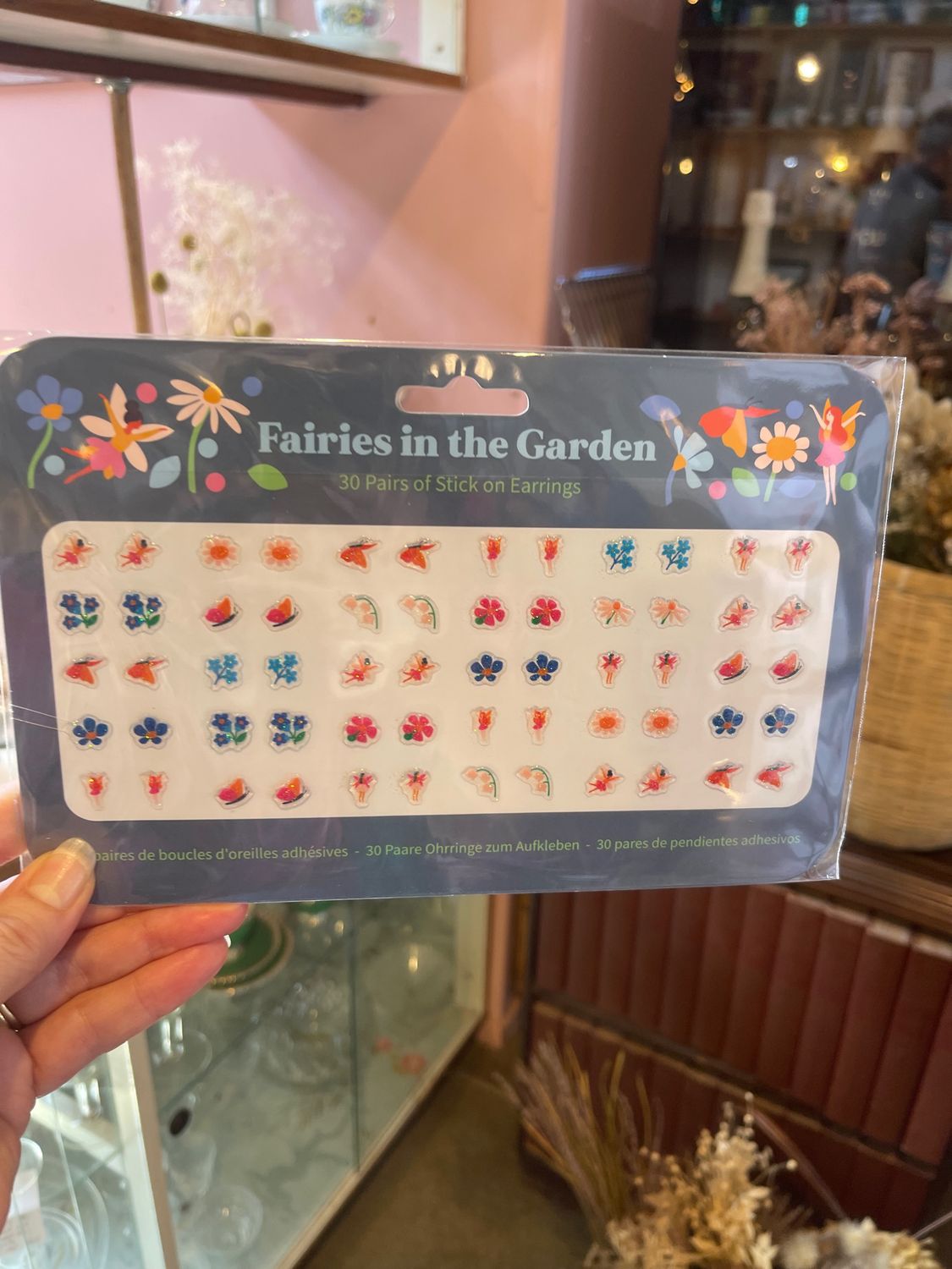 Fairies In The Garden Stick On Earrings