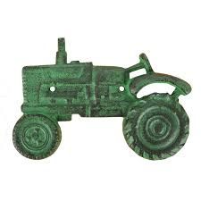 Cast Iron Tractor, Bottle Opener. Esschert., Colour: 1. Green