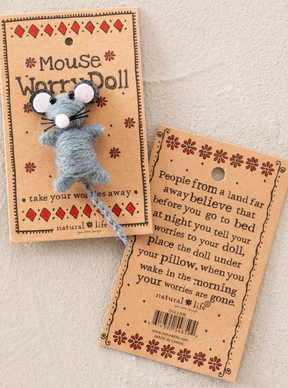 Worry Doll Charm, natural life