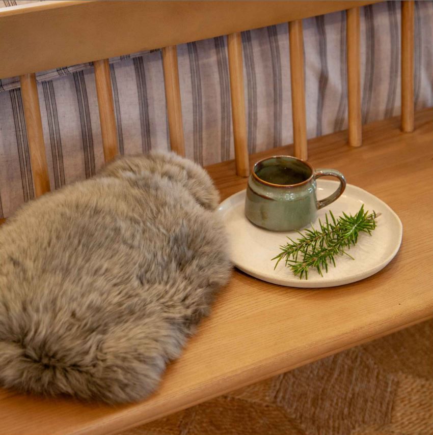 Hot water Bottle Sheepskin Cover, Fibre