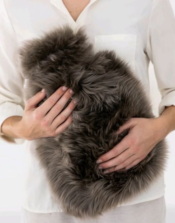 Hot water Bottle Sheepskin Cover, Fibre