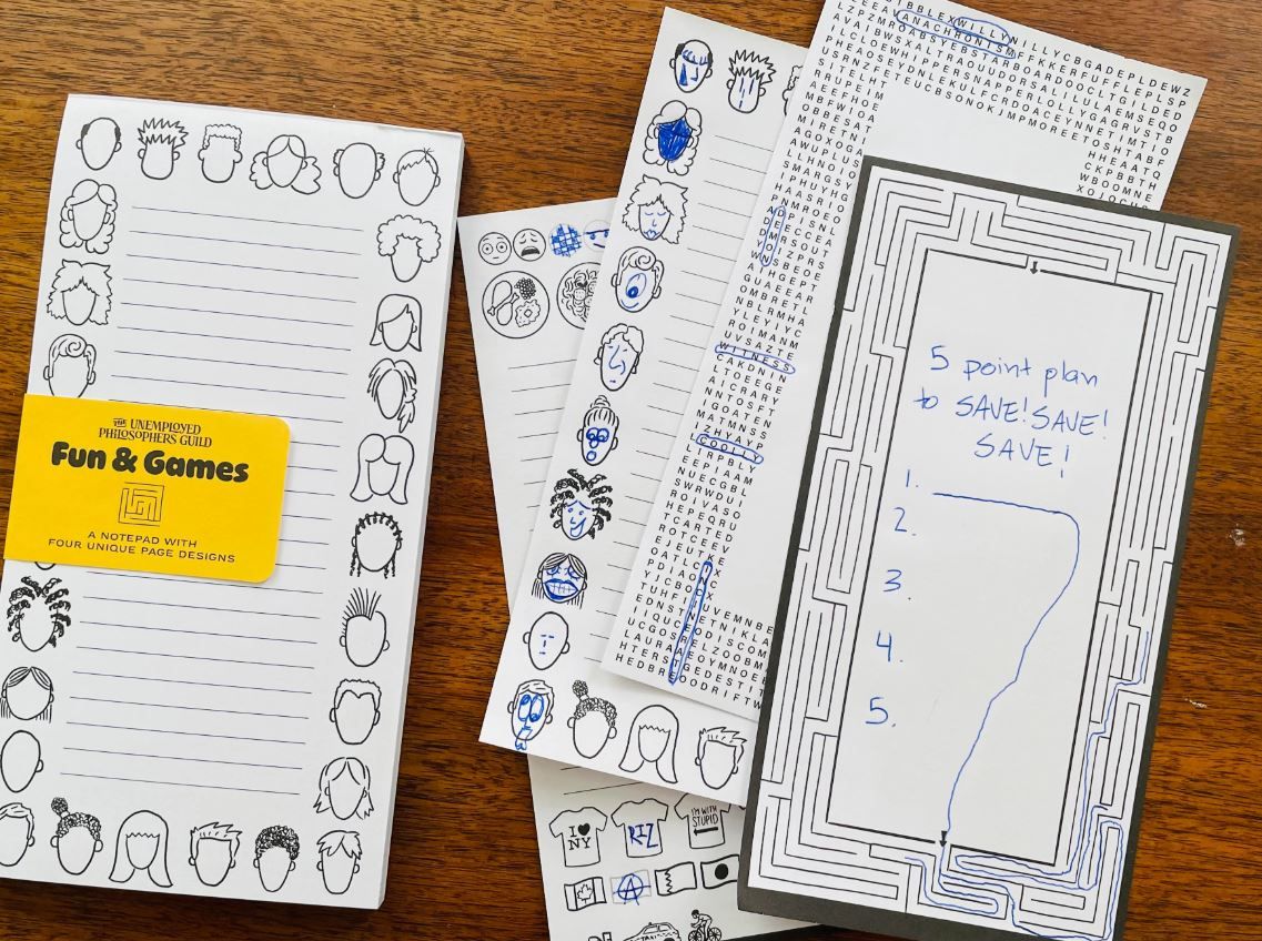 Fun &amp; Games Doodle List Notepad