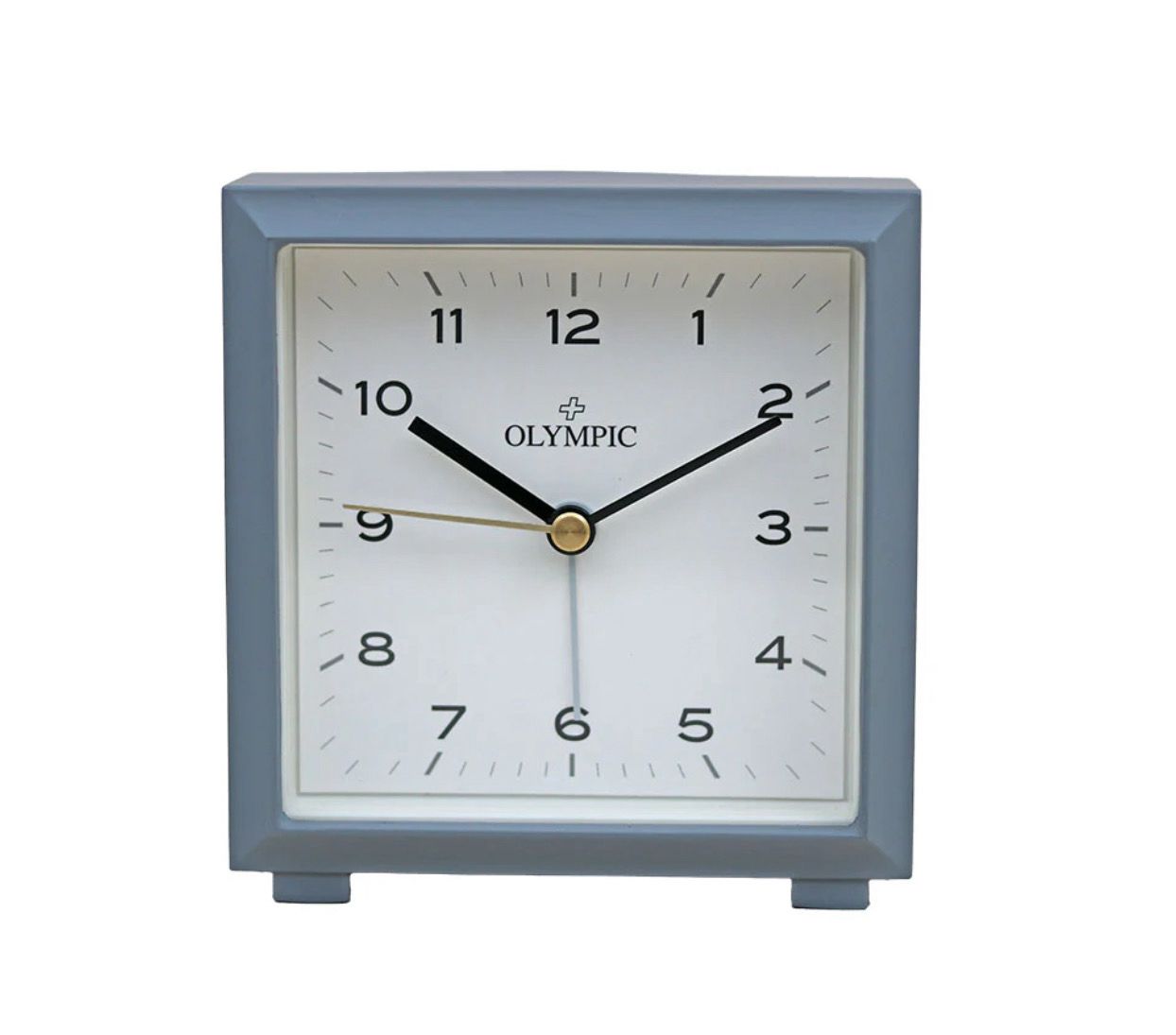 Olympic Swiss Alarm Clocks, Style: 1. Square Metal Alarm Clock Grey