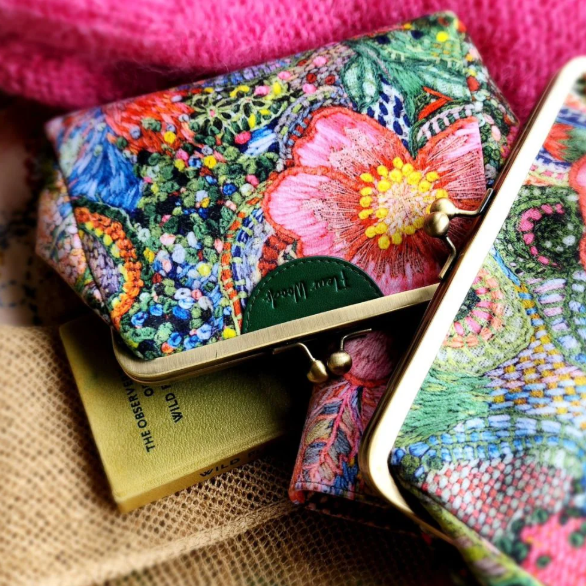 Clutch Coin Purse, Fleur Woods