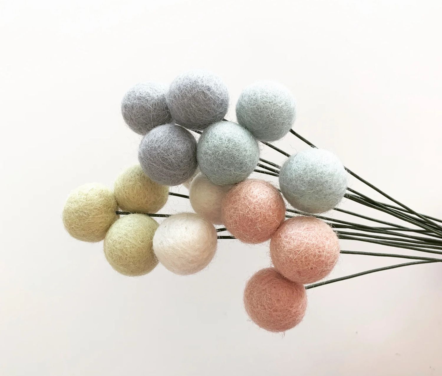 Wool Felt Stems, Posy Bunch