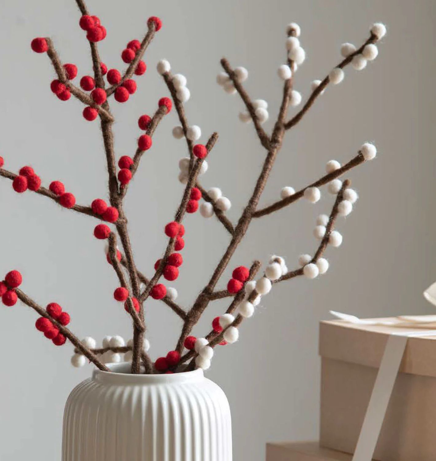 En Gry &amp; Sif Felt Stems Leaves And Flowers