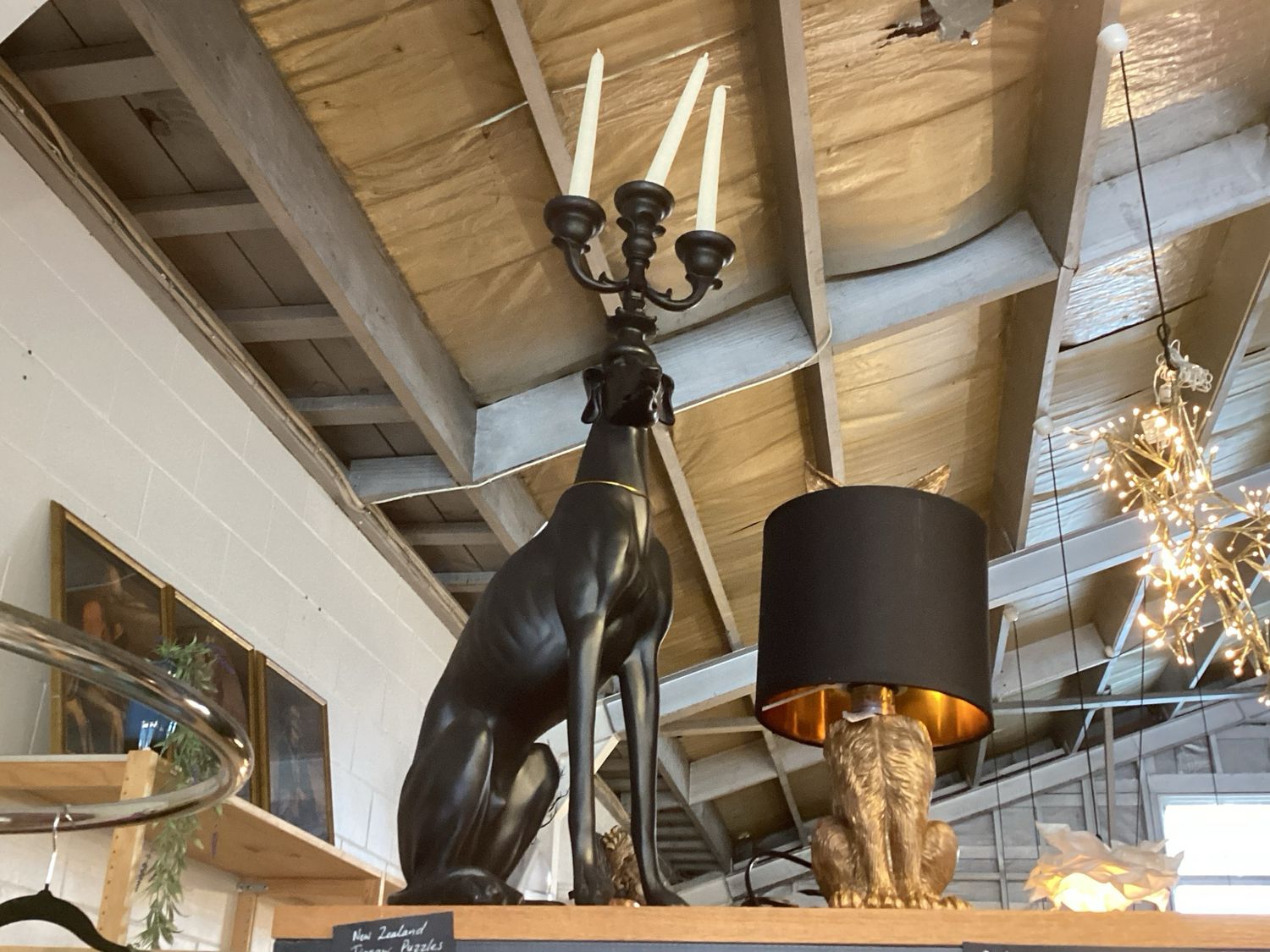 Le Forge Candelabra Large Greyhound Dog