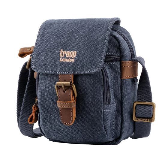 Small Canvas And Leather Cross Body Bag By Troop London