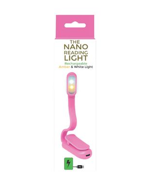 Nano Reading Light / Book Light Rechargeable Amber &amp; White Light Flexi