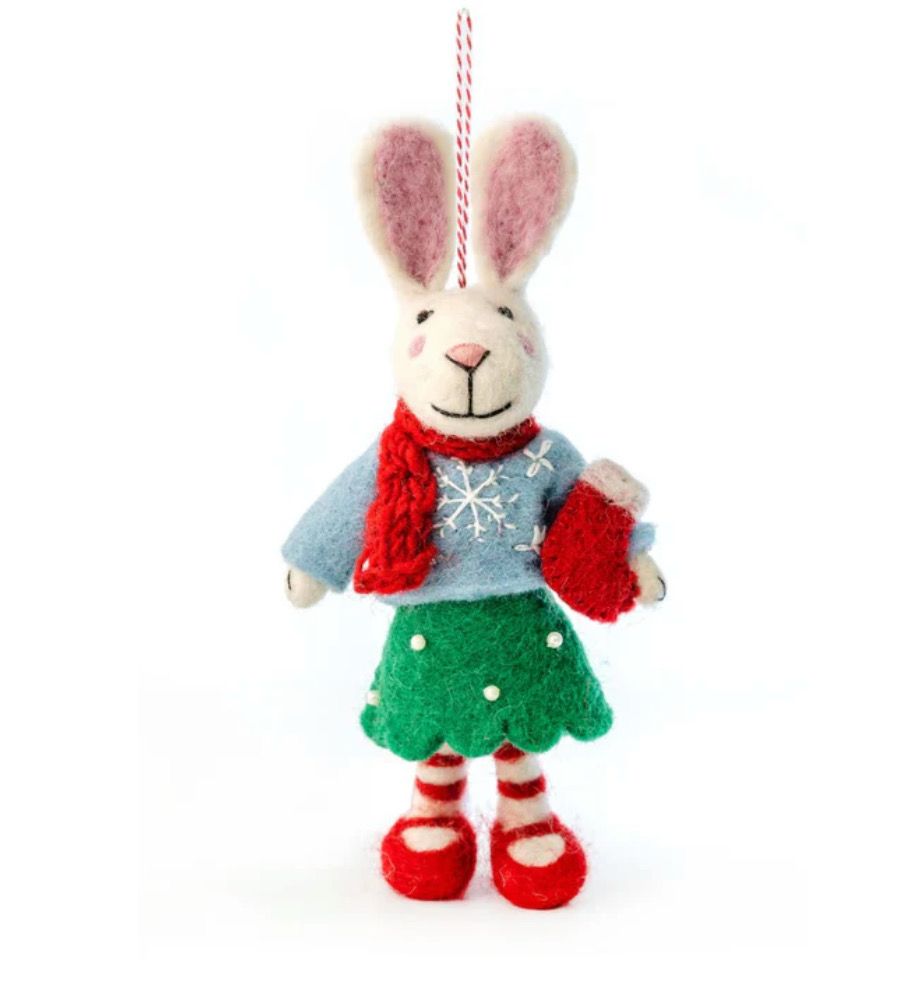 Christmas Decorations 100% NZ Felted Wool for NCEF, Character: 1. Ruby Red Shoes