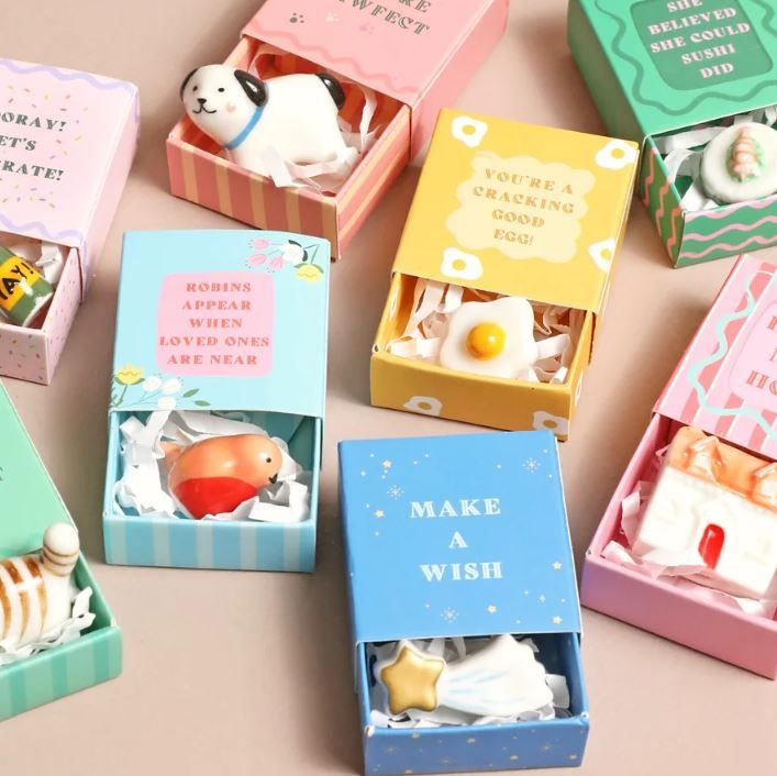 Lisa Angel Tiny Matchbox Ceramic Tokens