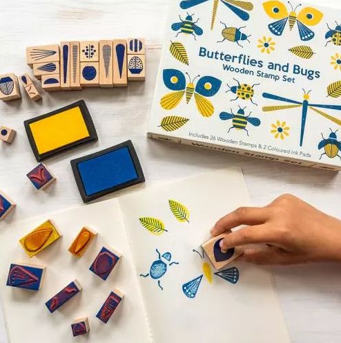 Wooden Stamp Set by Rex London - Butterflies &amp; Bugs