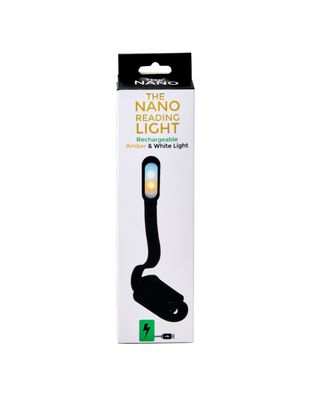 Nano Reading Light / Book Light Rechargeable Amber &amp; White Light Flexi