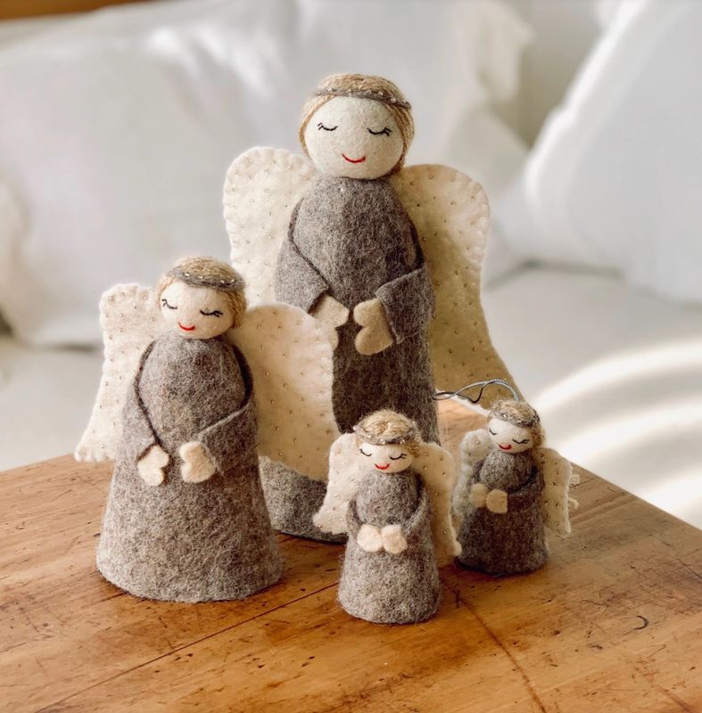 Felt Standing &amp; Tree Topper Angels By Pashom