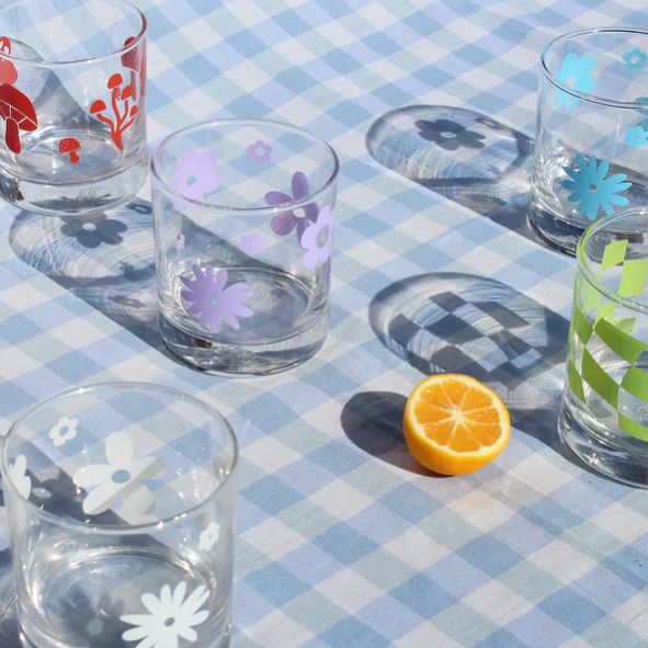 Ikoiko Glass Enamel Tumbler Glasses