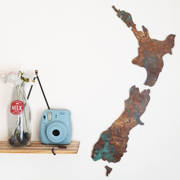 Crystal Ashley Wall Art - NZ copper patina pattern