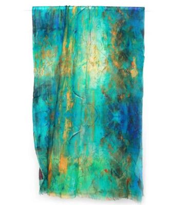 Wearable Art Scarf Fine Merino Silk