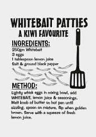 NZ Icon Tea Towels - Whitebait