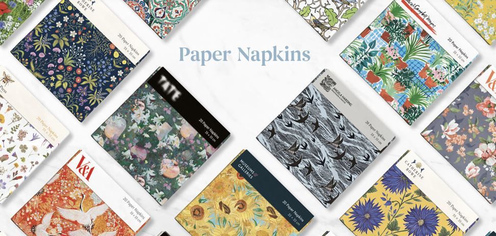 20 Paper Napkins Luxury Art - Mary Katrantzou, V&amp;A, Catherine Rowe &amp; Christmas
