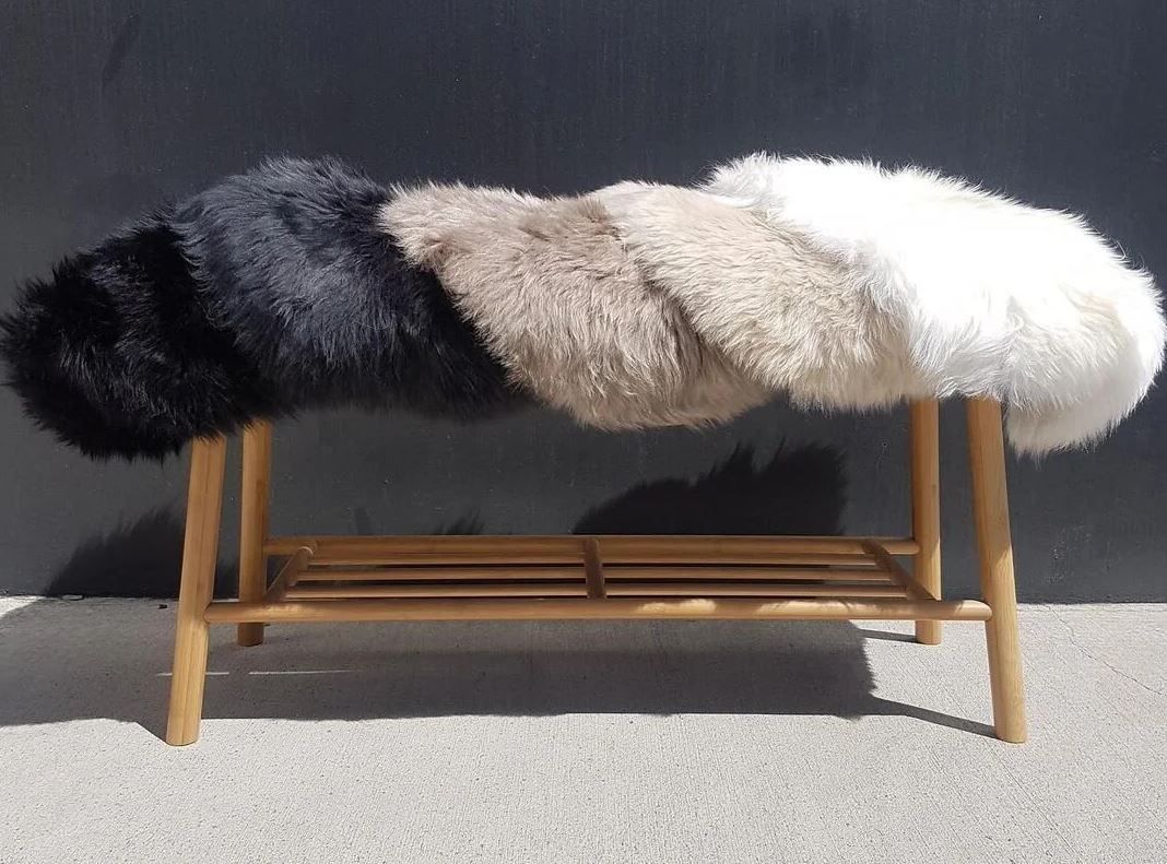 Auskin Padded Sheepskin Seat Round Cushion