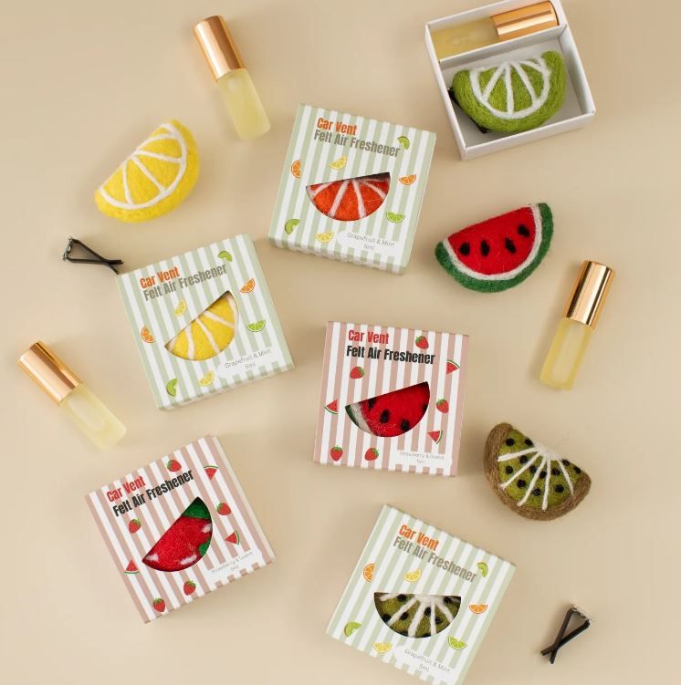 Car Air Fresheners Felt Daisies &amp; Fruit