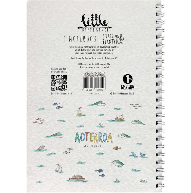 PLANT A TREE! Little Difference Notebook - Aotearoa NZ Nature Map