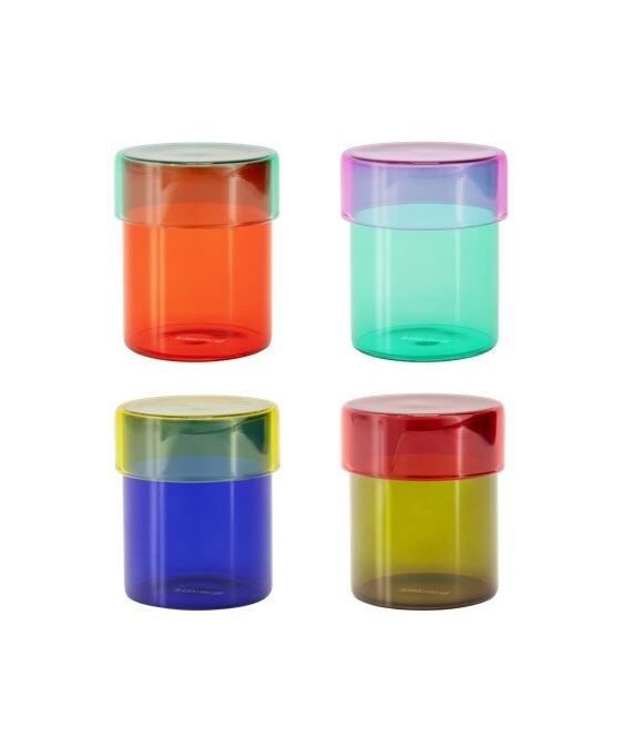 Colourful Glass Jar With Lid By Remember