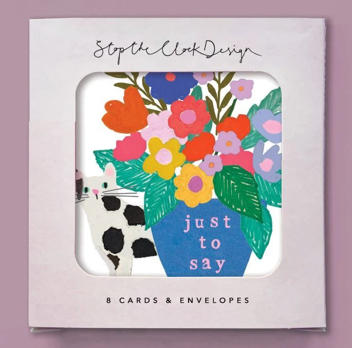 Stop The Clock Design Notecard Card - Just To Say