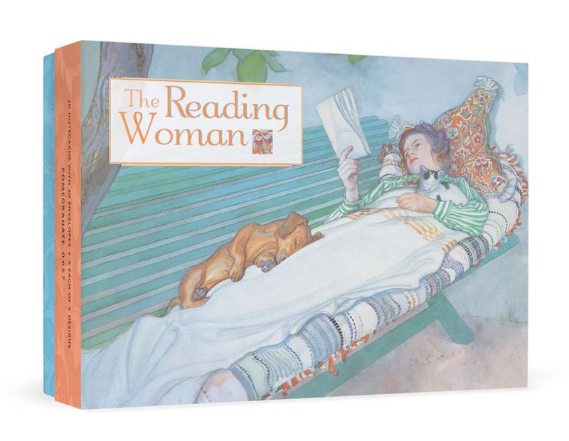 The Reading Woman, Pomegranate Notecards