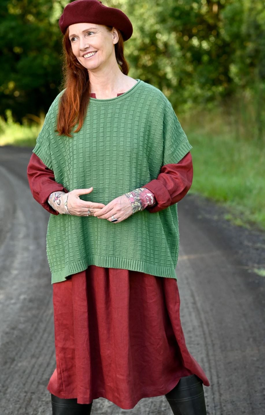 Lazybones Rennie Vest Comfrey