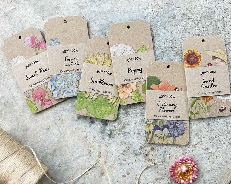 Sow ‘n Sow Garden Gift Tags &amp; Pop-up Pots Recycled Card Garden Tag