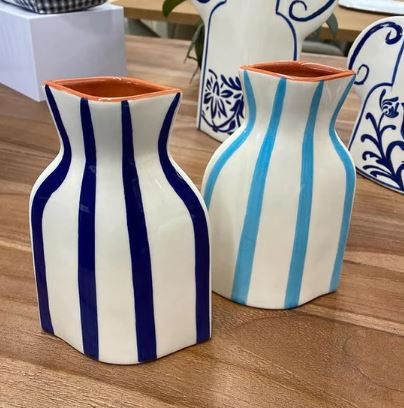 Blue &amp; White Ceramic Vase