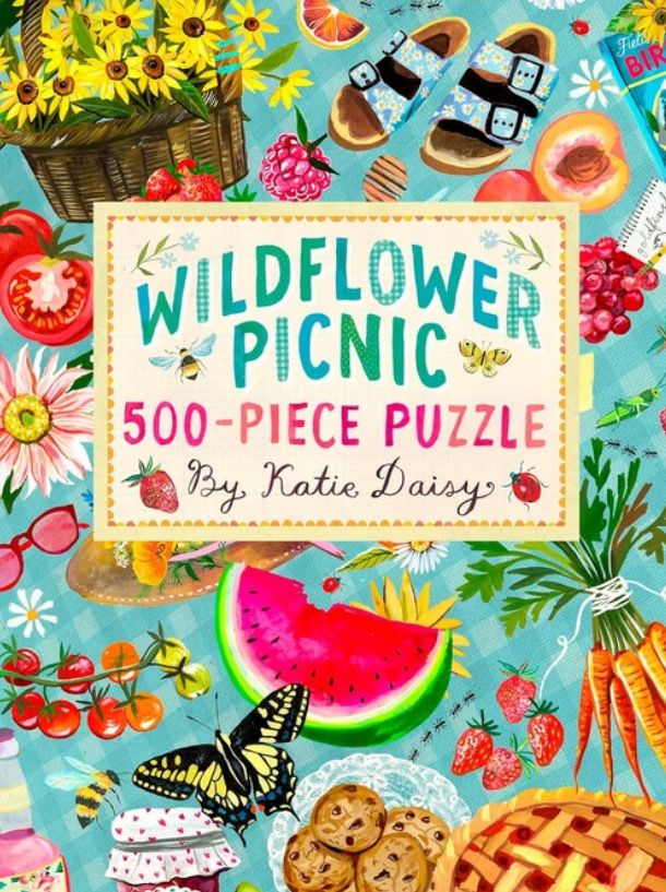 Wildflower Picnic 500 Piece Puzzle By Katie Daisy