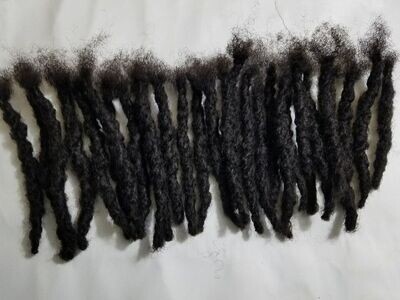 Dreadlocks handmade 100% human hair 10 pieces 1 cm and 1.5 cm large size