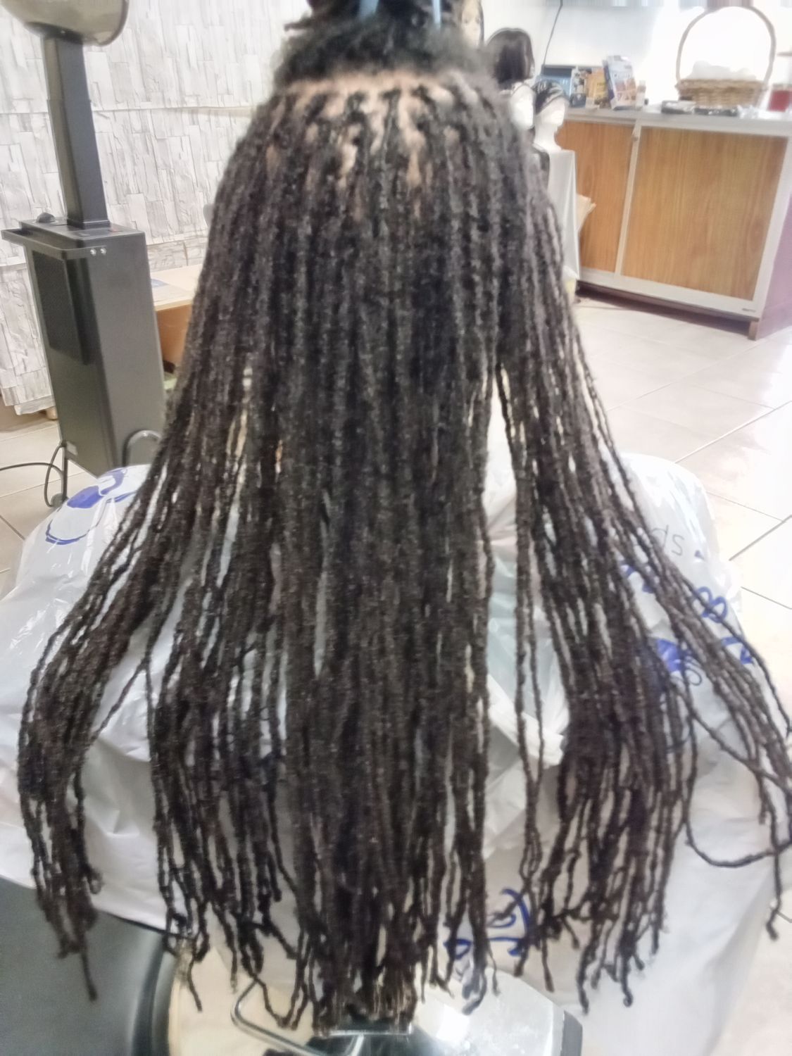 Hair style service in salon