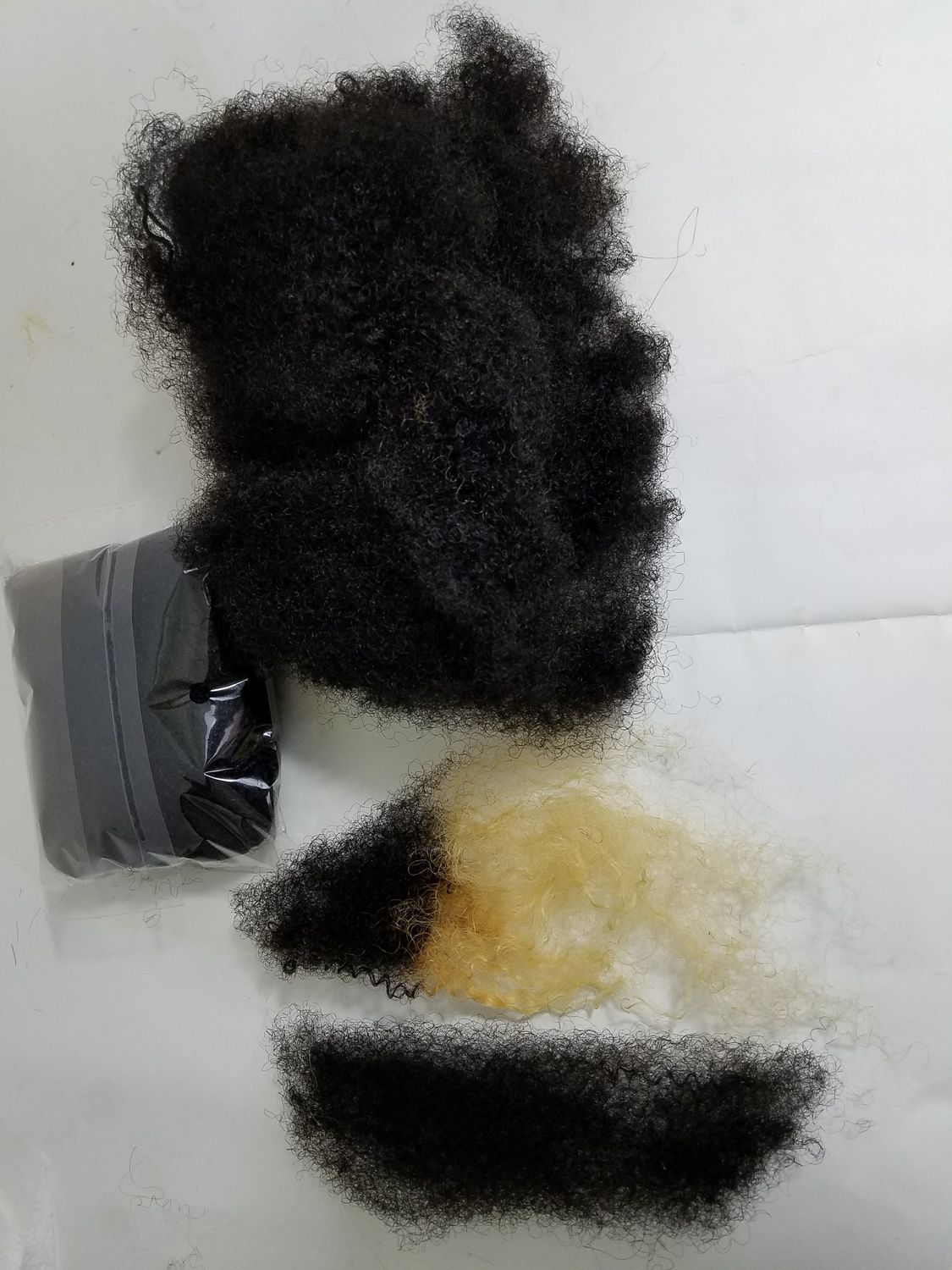 Afro Kinky Bulk 100% Human Hair For DreadLocks, Extensions,  Braids,  8&quot; Long and able to stretch
