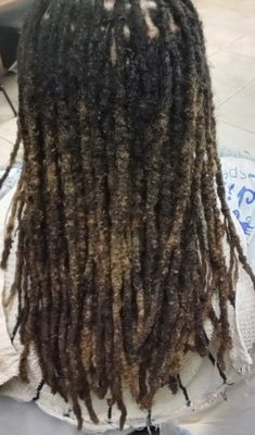 Dreadlock handmade 40 pieces 1/4" thick 10" long black 1b/30 brown tip, pencil-size