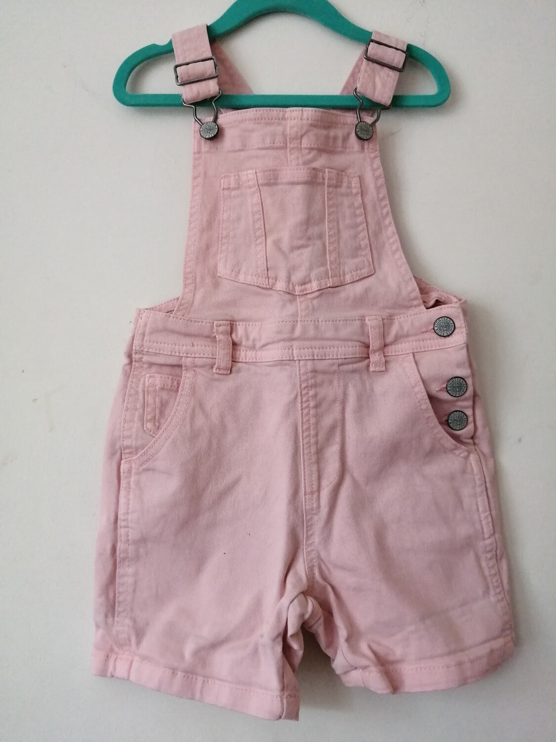 Pale Pink  dungarees size 5-6yrs old