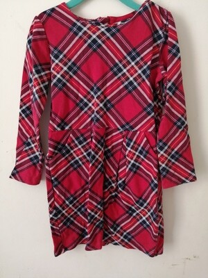 Red Check  dress age 4-6yrs old