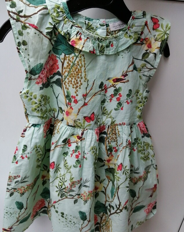 Mint flower  dress 12-18mths