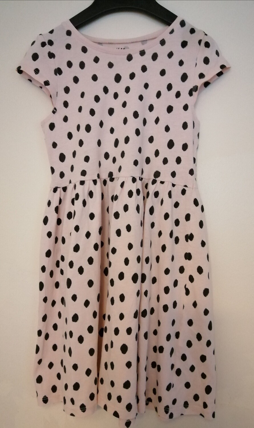Cream and black Polka dot dress age 4-6yrs old