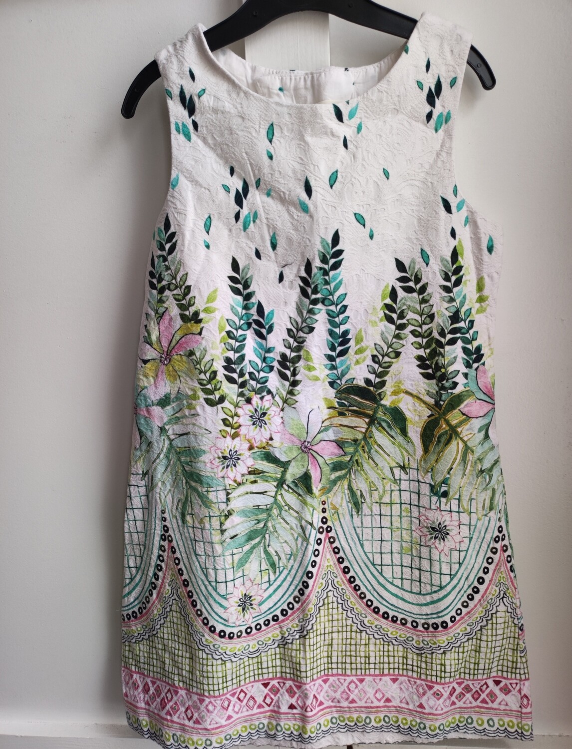 White  Multicolour dress 8yrs old