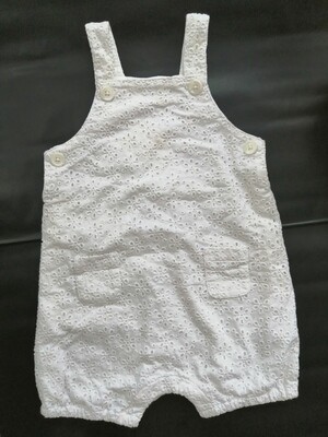 Unbranded white Dungaree age 6-9Months