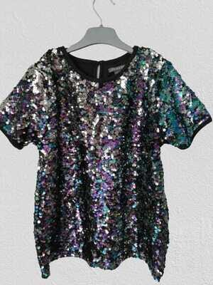 PRIMARK GLITTER TOP AGE 11-12YRS